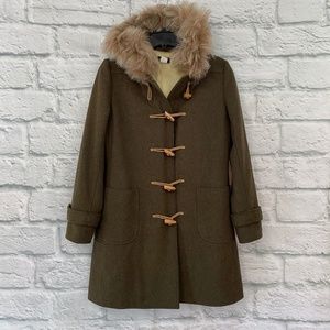 J. Crew Vintage Hooded Toggle Peacoat